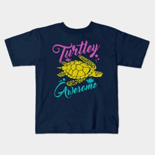 Turtley Awesome | Coral Reef | Save the sea Kids T-Shirt